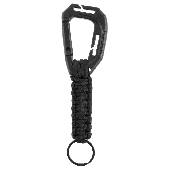 MIL-TEC® Paracord atslēgu piekariņš ar MOLLE karabīni – Black