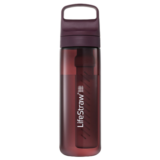 LifeStraw Go 2.0 Tritan 650 ml ūdens filtra pudele – Merlot Me Away