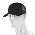 Military Wear Retro Trucker Cap – Black