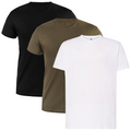 Militārā stila T-krekli Black / Khaki / White – 3 gab.