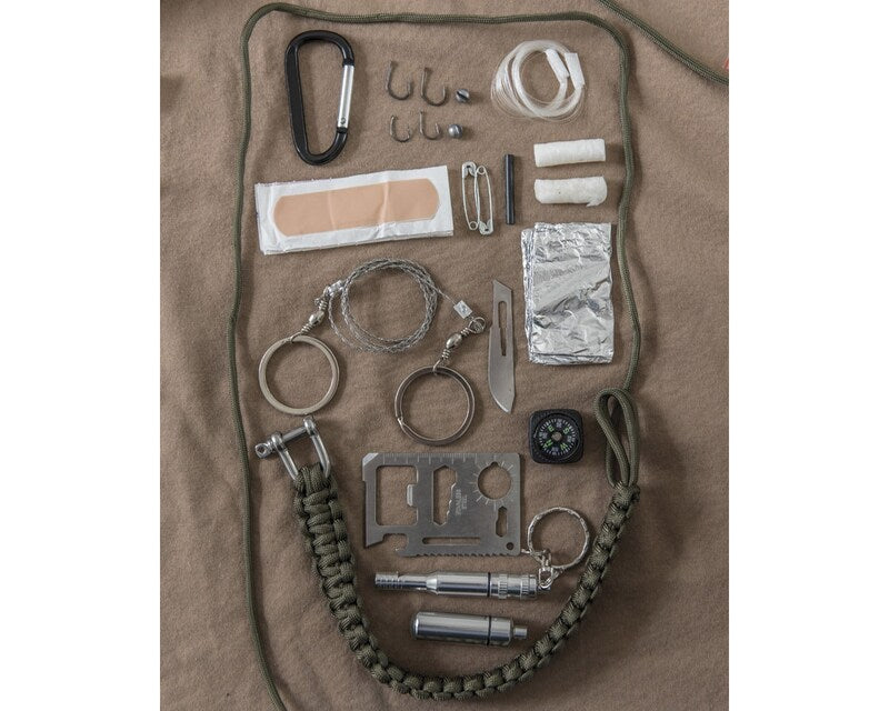 MIL-TEC® Paracord Survival Kit Large izdzīvošanas komplekts – Melns