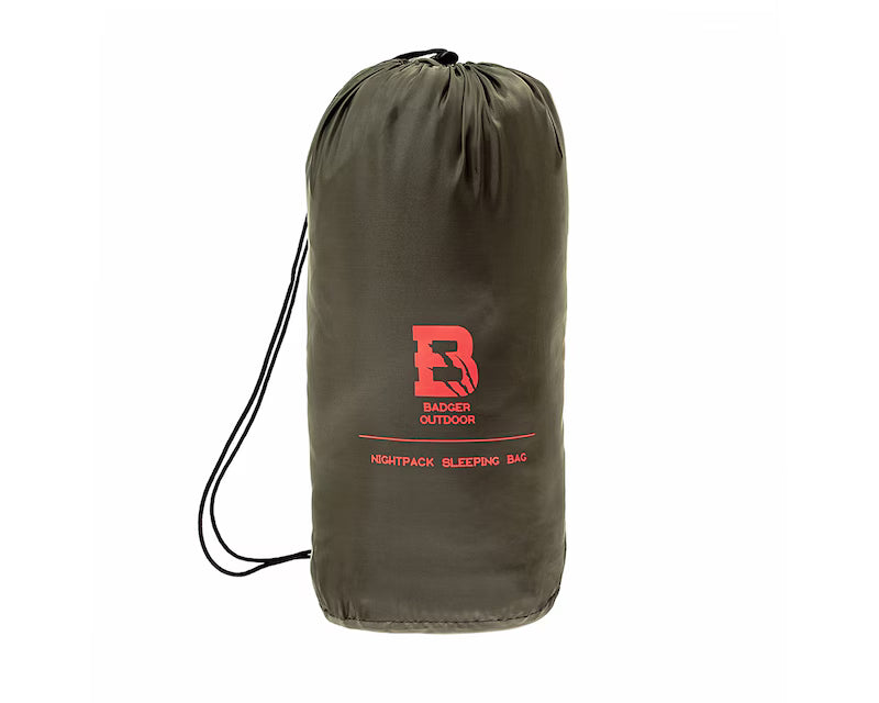 Badger Outdoor Nightpack guļammaiss – labās puses rāvējslēdzējs