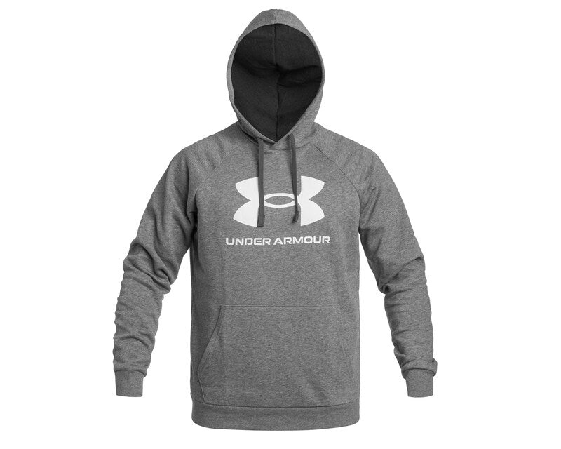 Under Armour Rival Fleece Logo džemperis – Castlerock Light Heather/White