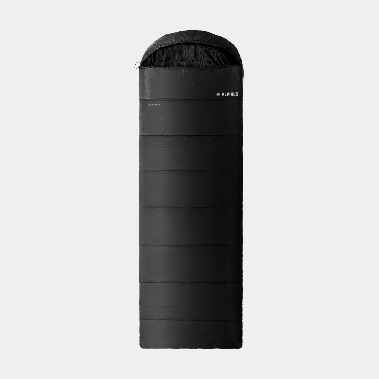 Alpinus Warm 1350 Black guļammaiss – labās puses rāvējslēdzējs