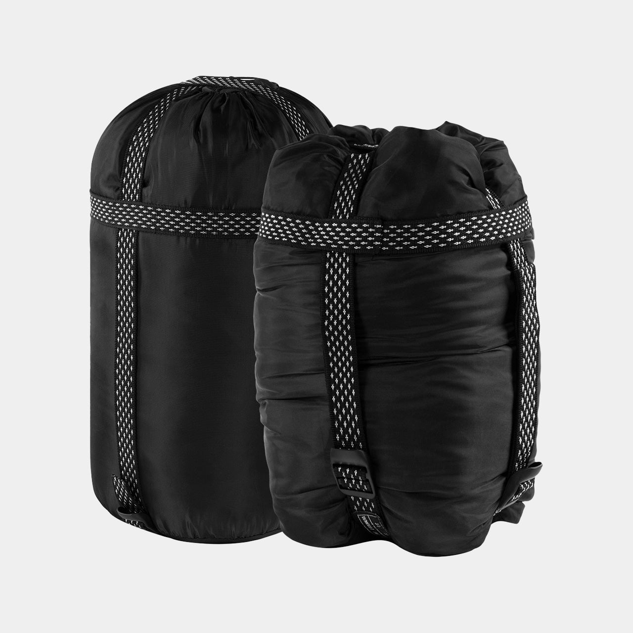 Alpinus Warm 1350 Black guļammaiss – labās puses rāvējslēdzējs
